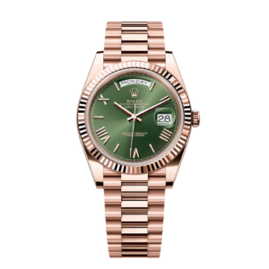RLX Day Date Rose Gold Olive 40mm